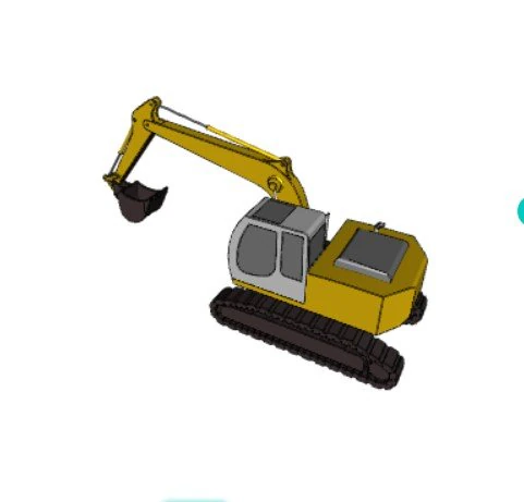 crawler excavator 3D Model .c4d .max .obj .3ds .fbx .stl .blend