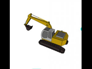 гусеничный экскаватор 3D Модель