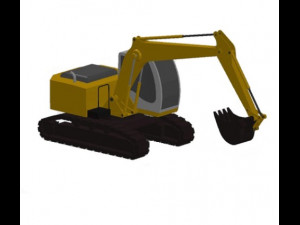 crawler excavator Modèle 3D