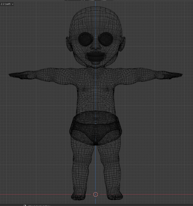 baby high and low poly 3D 模型 .c4d .max .obj .3ds .fbx .stl .blend 