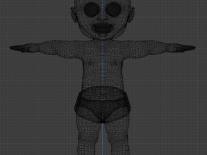baby high and low poly 3D 模型