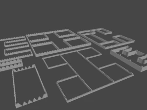 3D Garden Kitbash 3D Model