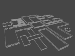 3D Garden Kitbash 3D Model