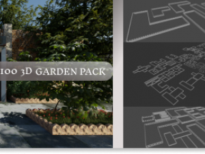 3D Garden Kitbash Modelo 3D