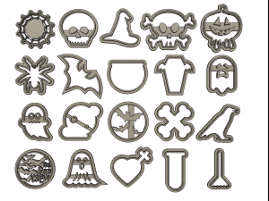 HALLOWEEN POLYMER CLAY CUTTER MEGA SET 3Dプリントモデル