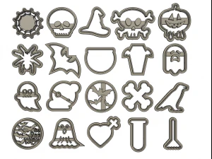 HALLOWEEN POLYMER CLAY CUTTER MEGA SET 3D Print Model