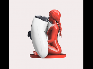 GIRL CONTROLLER HOLDER STAND PS5 3D Print Model