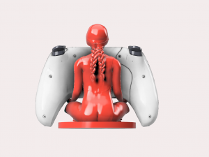 GIRL CONTROLLER HOLDER STAND PS5 3D Print Model