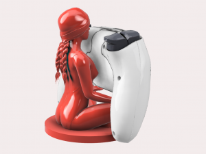 GIRL CONTROLLER HOLDER STAND PS5 3D Print Model