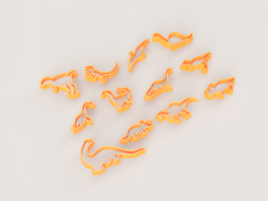 DINO CUTTER COOKIE SET 3D Print Model