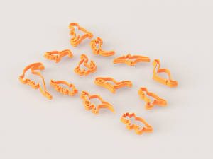 DINO CUTTER COOKIE SET 3D Print Model
