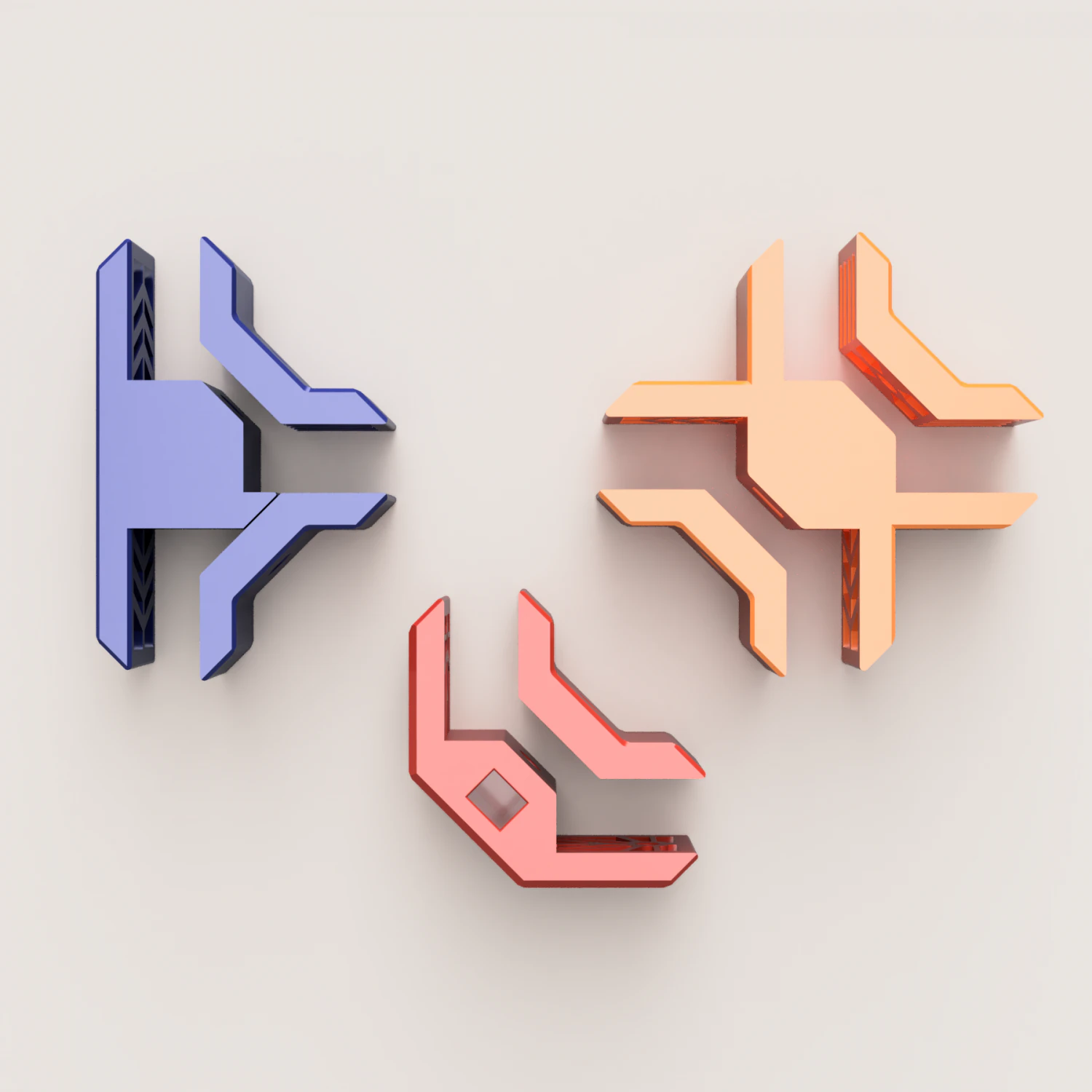 JUEGO DE CONECTORES PARA MUEBLES Modelo de impresión 3D .c4d .max .obj .3ds .fbx .stl .blend 