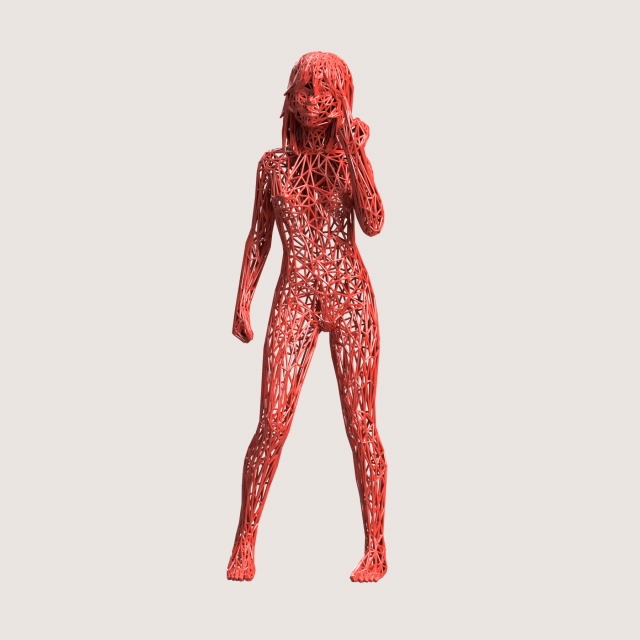 Atomic Girl 3D Print Model .c4d .max .obj .3ds .fbx .stl .blend 