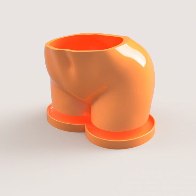 BOOTY POT FOR PLANT 3D 프린트 모델 .c4d .max .obj .3ds .fbx .stl .blend 