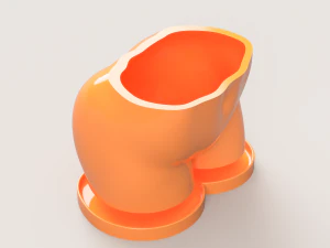 BOOTY POT FOR PLANT 3D Print Model