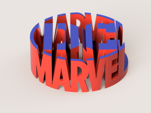 MARVEL DS FLIP TEXT 3D Druckmodell