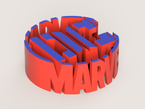 MARVEL DS FLIP TEXT 3D Druckmodell