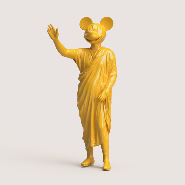 MICKEY MOUSE ANTIQUE STATUE 3D Принт Модель .c4d .max .obj .3ds .fbx .stl .blend 