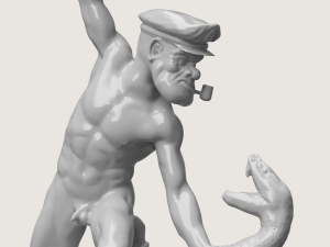 Sailor Popeye Antique Statue Model do druku 3D