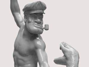 Sailor Popeye Antique Statue Model do druku 3D