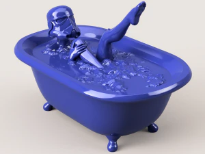 Gadis Stormtrooper sedang mandi Model Cetak 3D