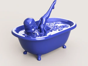 Stormtrooper girl in bath 3D Print Model