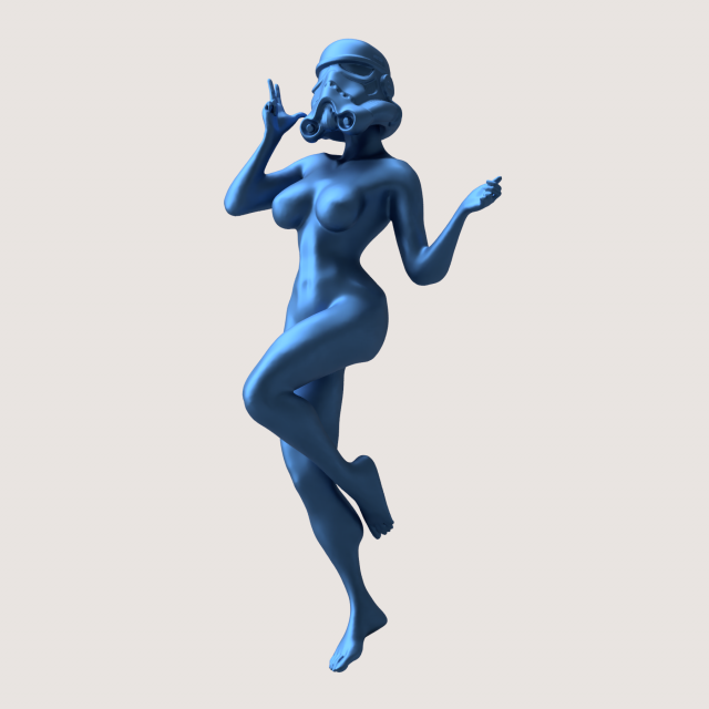 Stormtrooper girl 3D 프린트 모델 .c4d .max .obj .3ds .fbx .stl .blend 