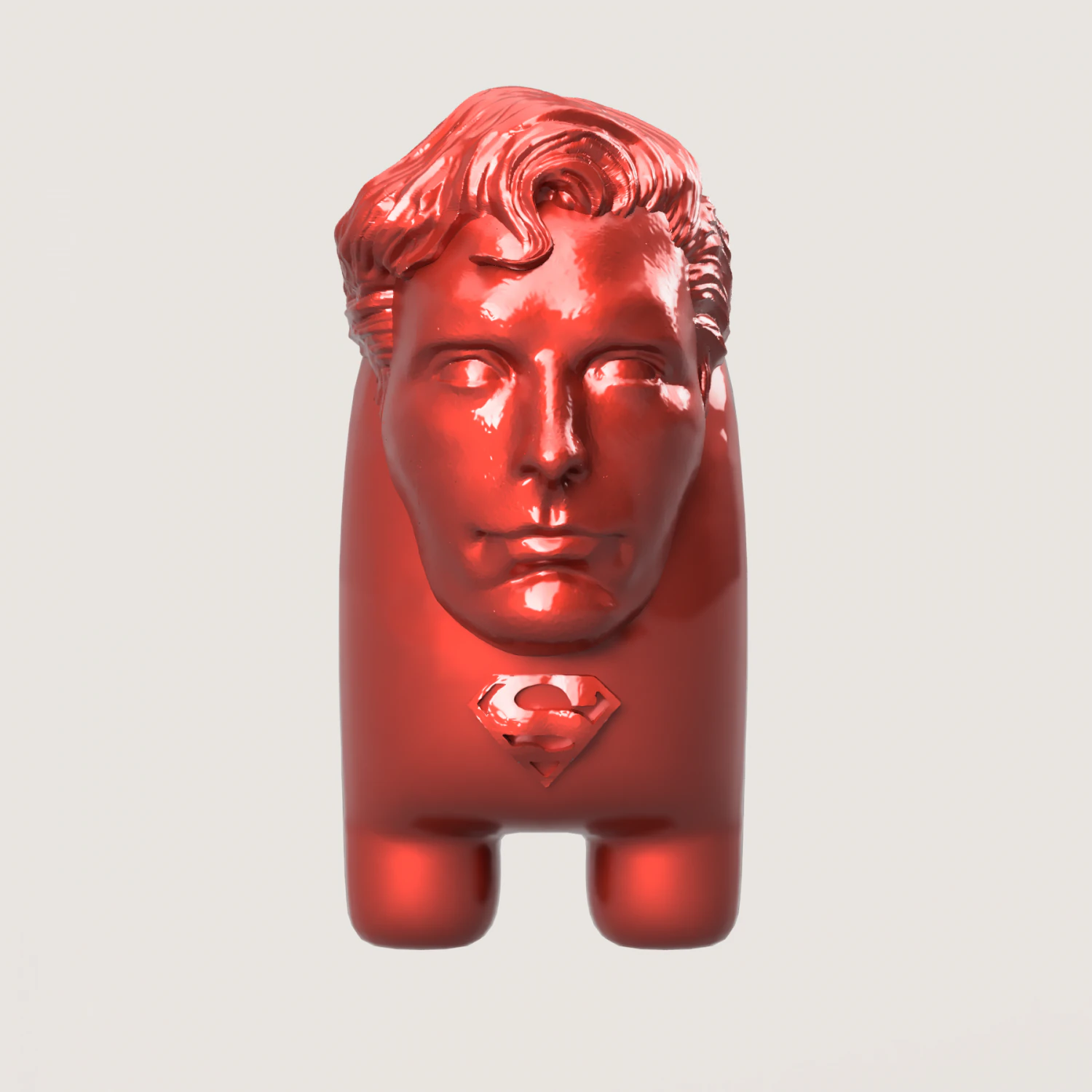 AmongUS Superman 3D Print Model .c4d .max .obj .3ds .fbx .stl .blend 