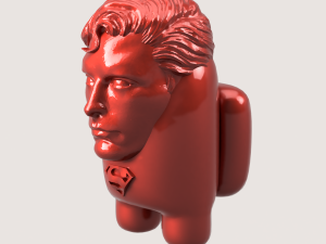 AmongUS Superman Modello di stampa 3D