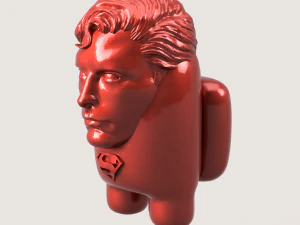 AmongUS Superman 3D Print Model