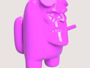 AmongUS Hellboy Modèles 3D en vedette
