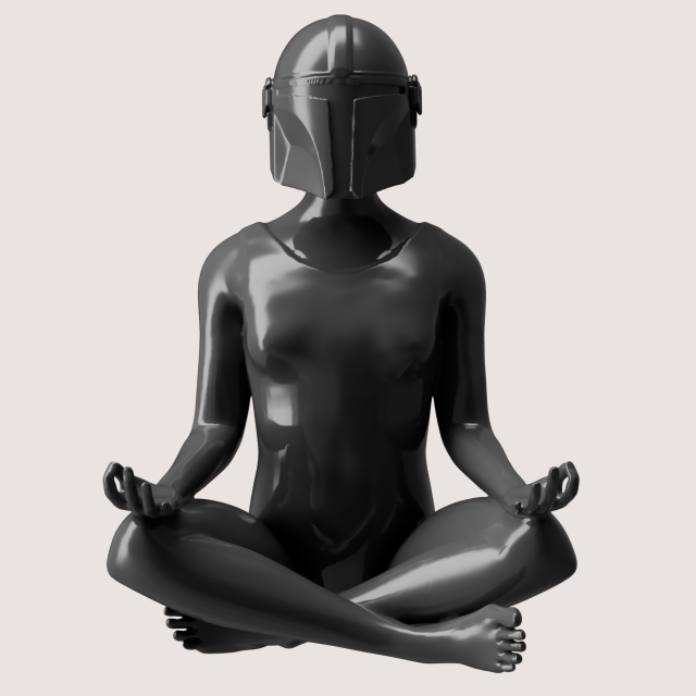 Mandalorian Girl 3Dプリントモデル .c4d .max .obj .3ds .fbx .stl .blend 
