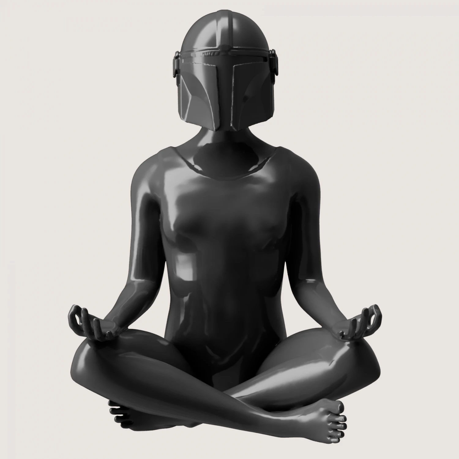 Mandalorian Girl 3D Print Model .c4d .max .obj .3ds .fbx .stl .blend 