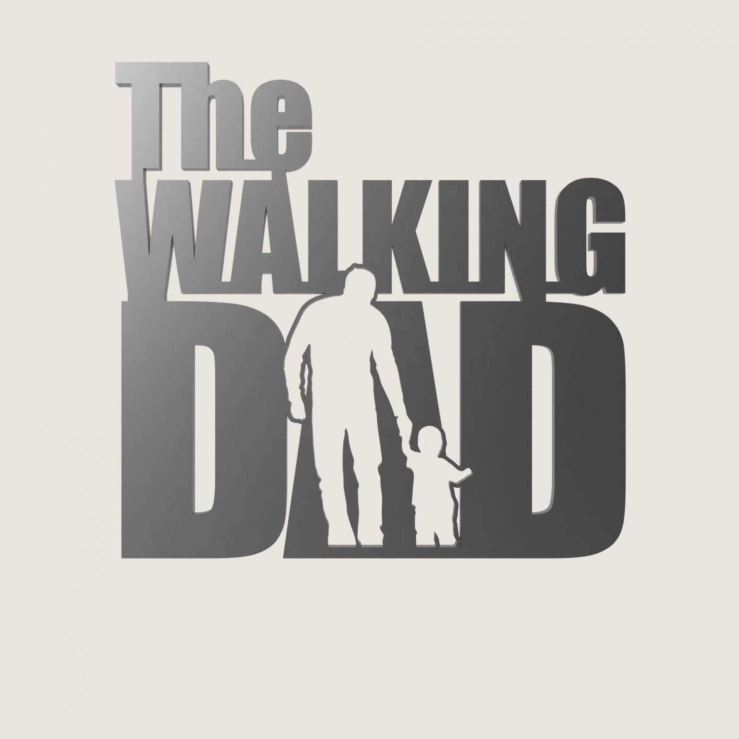 WALKING DAD 3D Print Model .c4d .max .obj .3ds .fbx .stl .blend