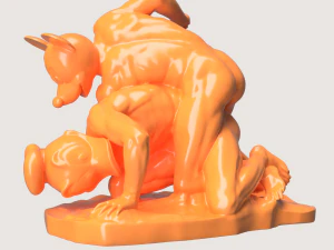 MICKEY AND DONALD WRESTLERS 3D Print Model