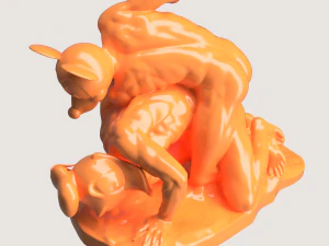 MICKEY AND DONALD WRESTLERS 3D Print Model