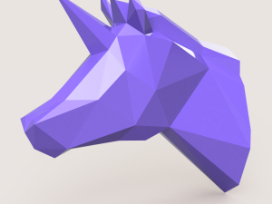 UNICORN LOW POLY 3D Принт Модель
