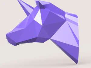 UNICORN LOW POLY 3D Print Model