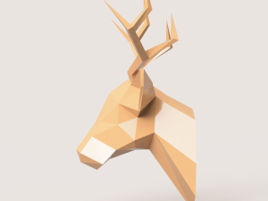 DEER HEAD LOW POLY Modello di stampa 3D