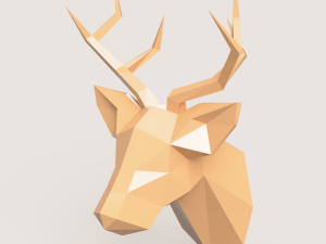 DEER HEAD LOW POLY Modello di stampa 3D