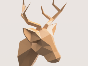 DEER HEAD LOW POLY Modello di stampa 3D