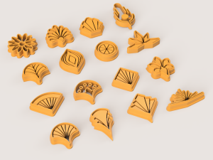 STL FILE ART DECO POLYMER CLAY CUTTER Modello di stampa 3D