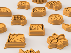 STL FILE ART DECO POLYMER CLAY CUTTER Modello di stampa 3D