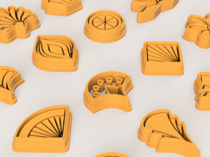 STL FILE ART DECO POLYMER CLAY CUTTER Modello di stampa 3D