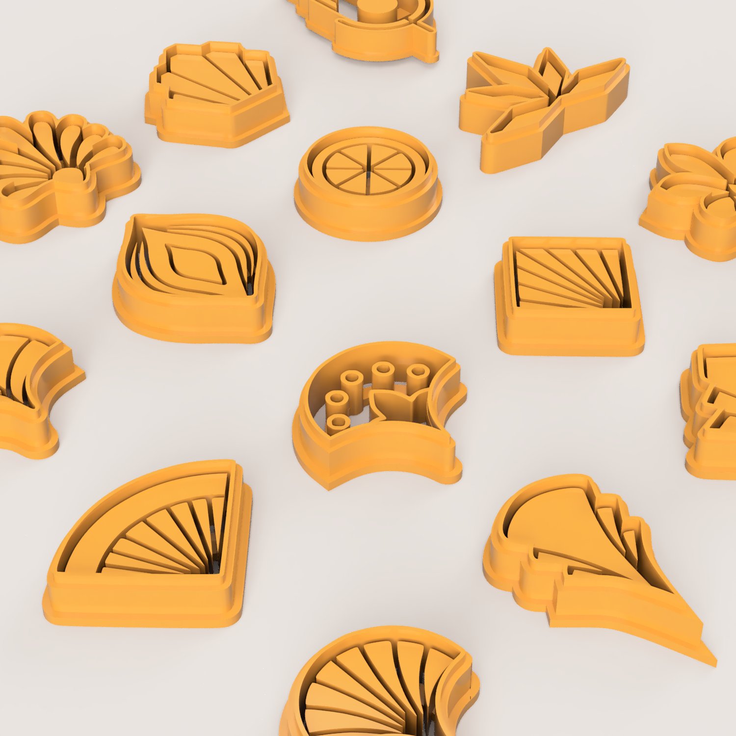 HOT SUMMER 23 POLYMER CLAY CUTTER 3D Print Model in Earrings 3DExport