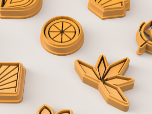 STL FILE ART DECO POLYMER CLAY CUTTER Modello di stampa 3D