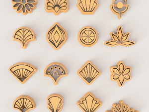 STL FILE ART DECO POLYMER CLAY CUTTER Modello di stampa 3D