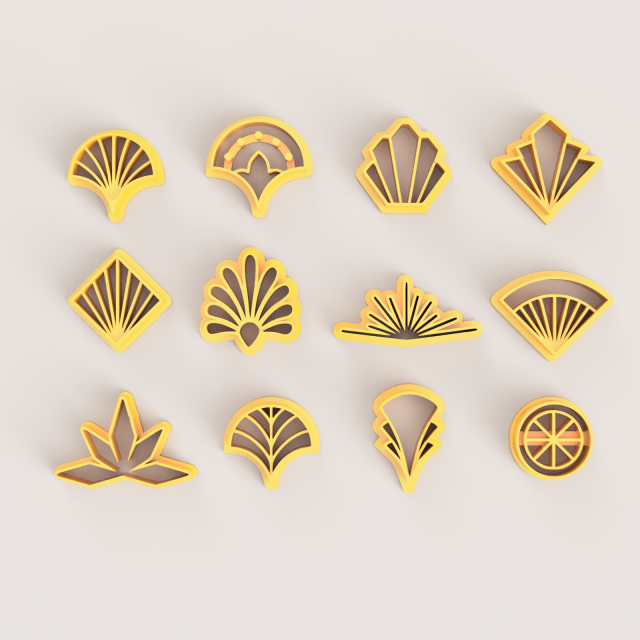 ART DECO INVERT POLYMER CLAY CUTTER 3D Print Model .c4d .max .obj .3ds .fbx .stl .blend