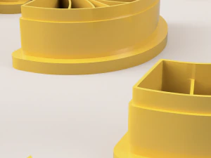 ART DECO FLOWERS POLYMER CLAY CUTTER 3D Print Model