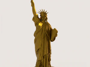 STATUE OF LIBERTY HALF VOXEL STYLE 3D Print Model